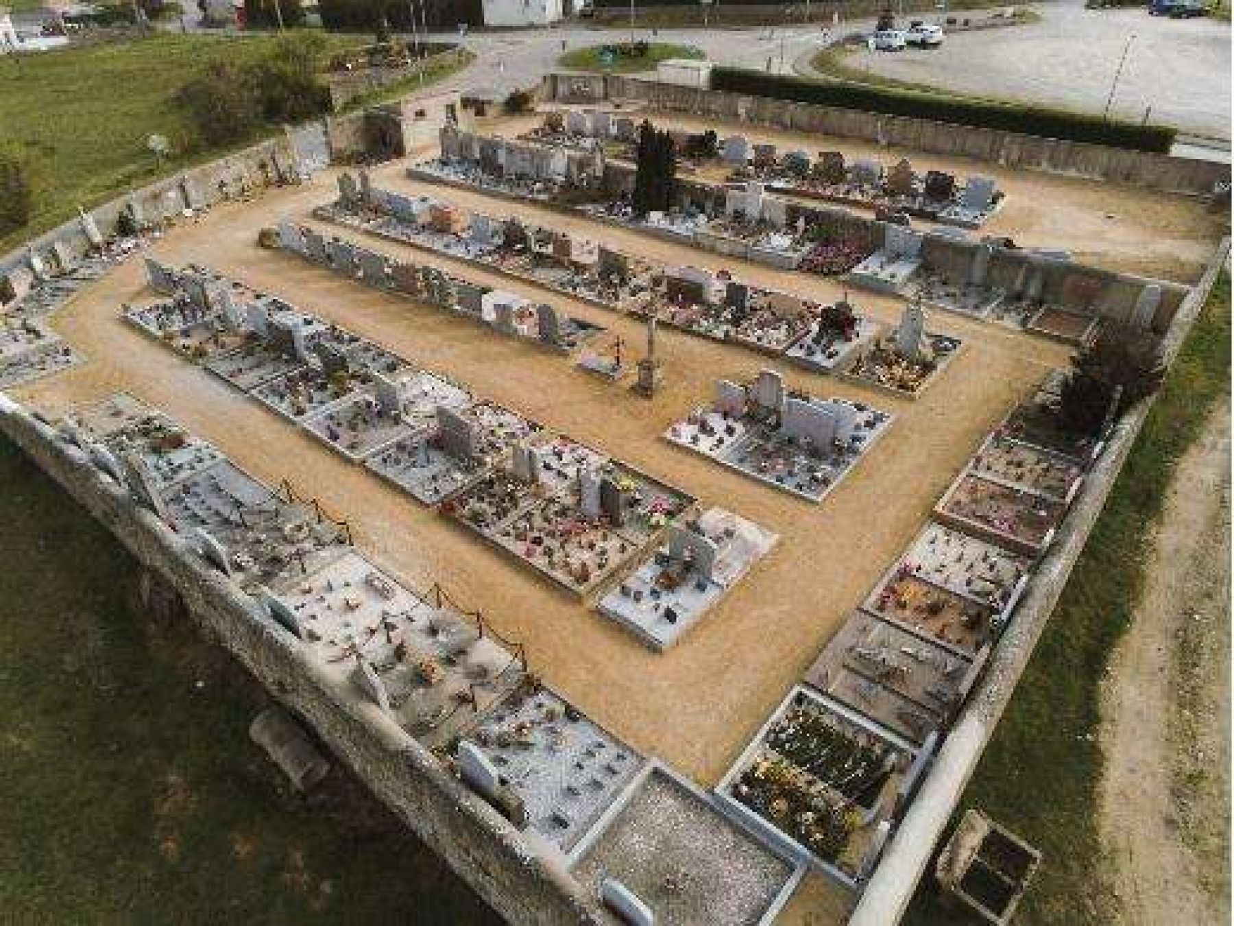 vue aerienne cimetière